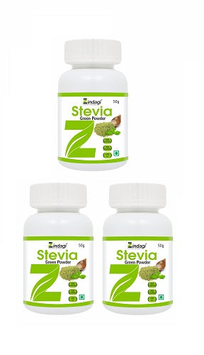 Zindagi Stevia Dried Leaf Green Powder - Stevia Natural Sweetener - Sugar-Free (50 gm) - SHTZ1009