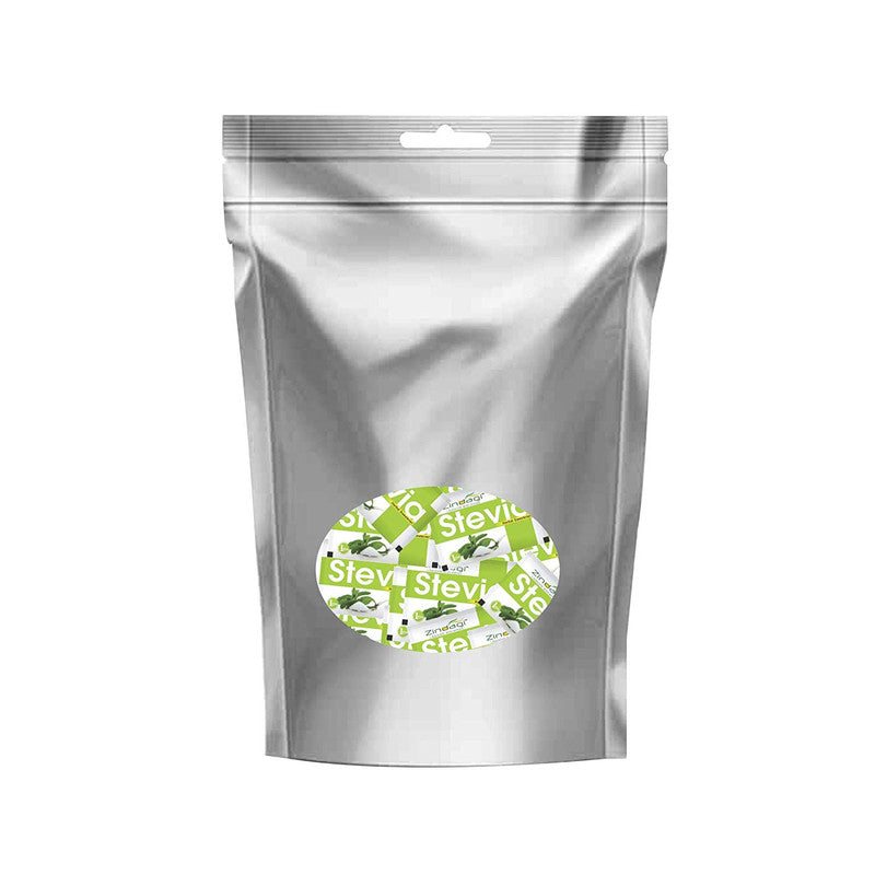 Zindagi Stevia Sachets - Pure Stevia White Powder - Natural Fat Burner - Sugar Free Sweetener,100 Sachets - SHTZ1007