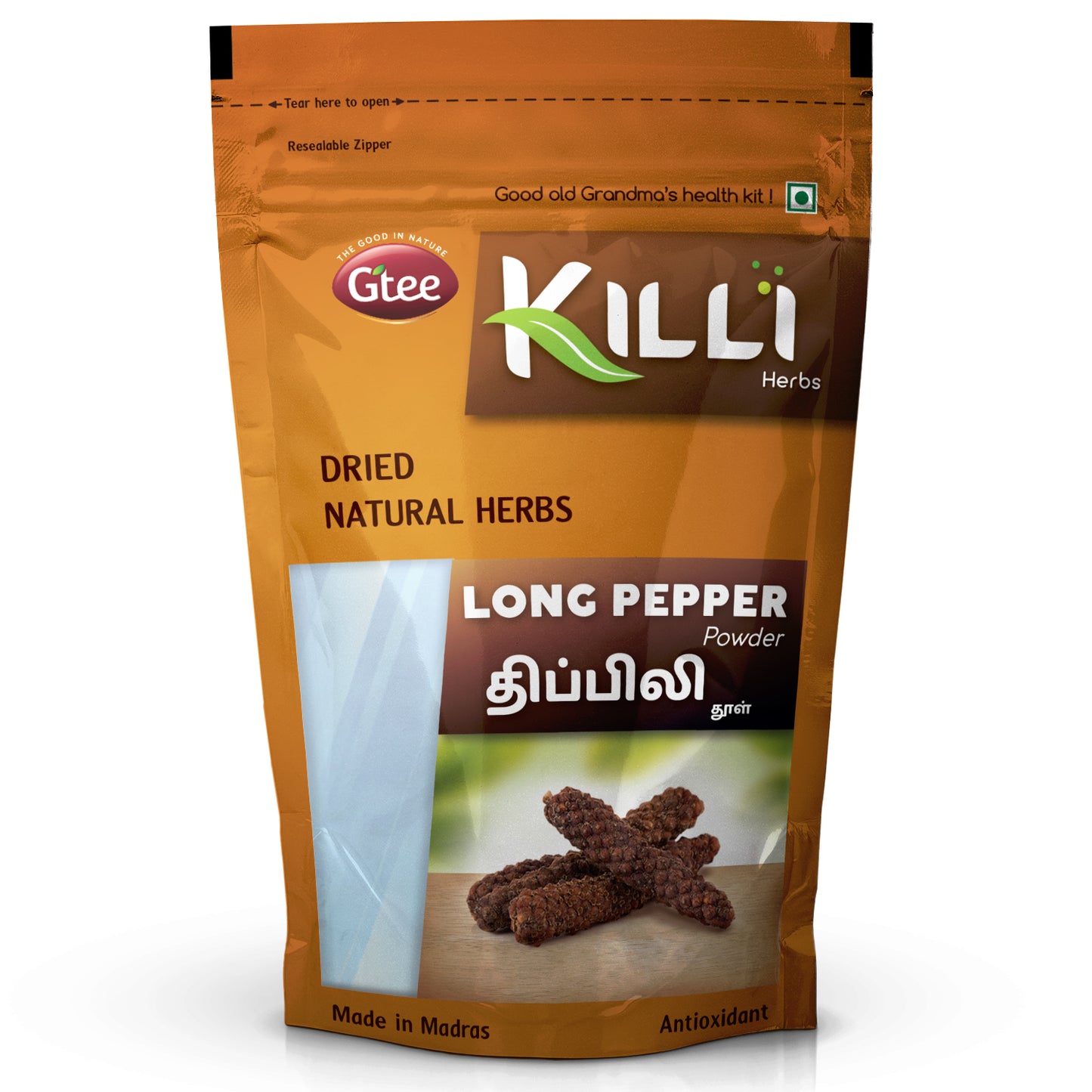KILLI Long Pepper | Thippili | Piper longum | Pippali Powder, 100g-SHN1052