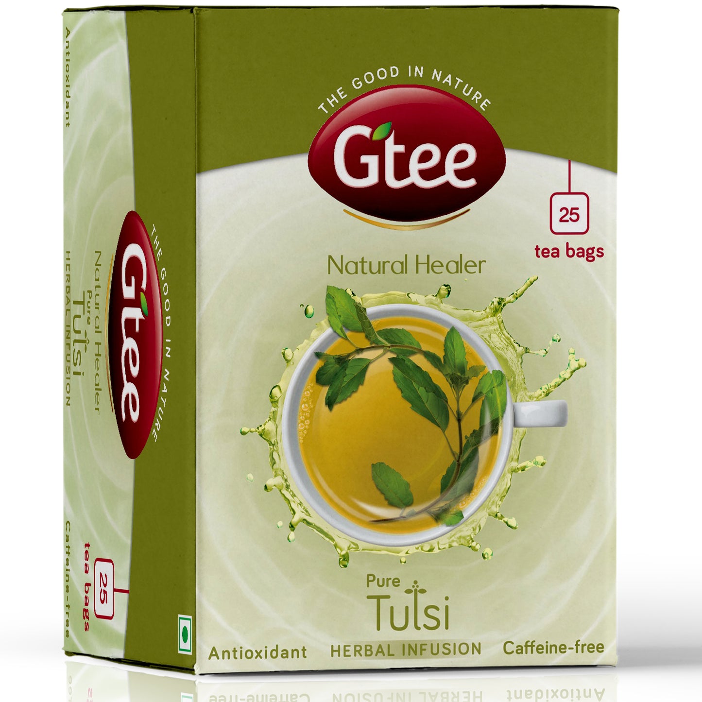 GTEE Green Tea Bags, Tulsi , 25 Tea Bags-SHN1009