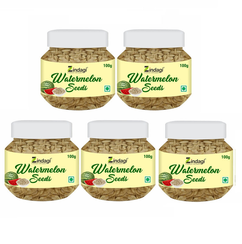 Zindagi Watermelon Seeds – Watermelon Roasted Seeds for Eating – 100 gm ( Tarbooj Magaj ) Pack of 2  - SHTZ1051