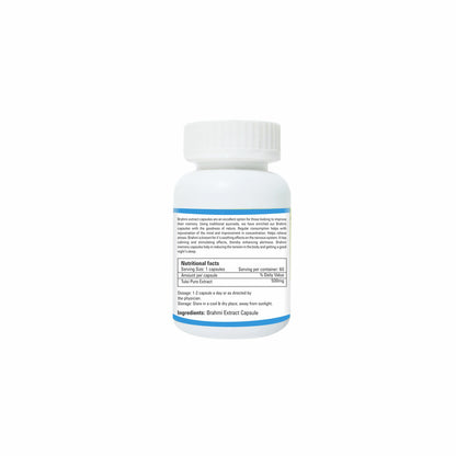 Zindagi Brahmi Capsules - Pure Brahmi Extract Powder - (60 Capsules) - SHTZ1014